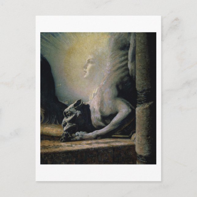 Postal La Esfinge y la Chimera, 1906 (aceite sobre lienzo (Anverso)