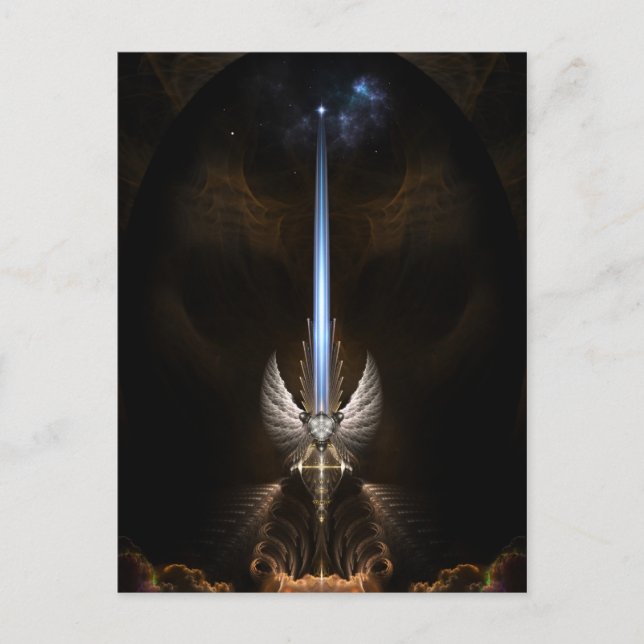 Postal La Espada Del Ala Ángel De La Arquediosa Postcard (Anverso)