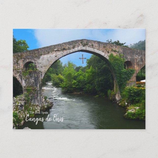 Postal La España Real - Puente romano de Cangas de Onís (Anverso)