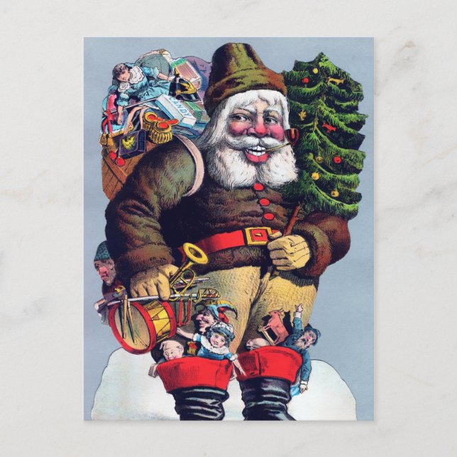 Postal La espeluznante Santa Postcard (Anverso)
