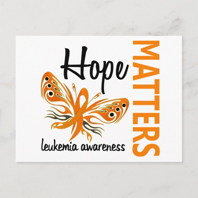 Postal La Esperanza Importa Leucemia de Mariposa (Anverso)