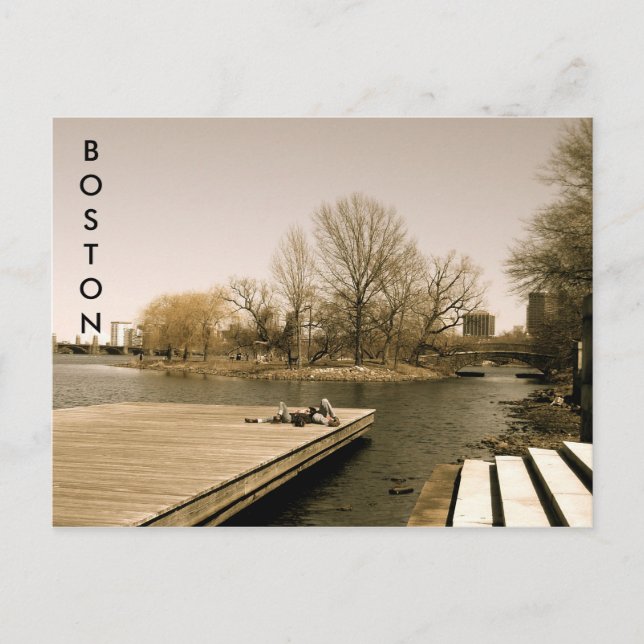 Postal La Esplanada del Río Carlos (sepia) (Anverso)