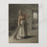La esposa de un granjero barriendo, 1867
