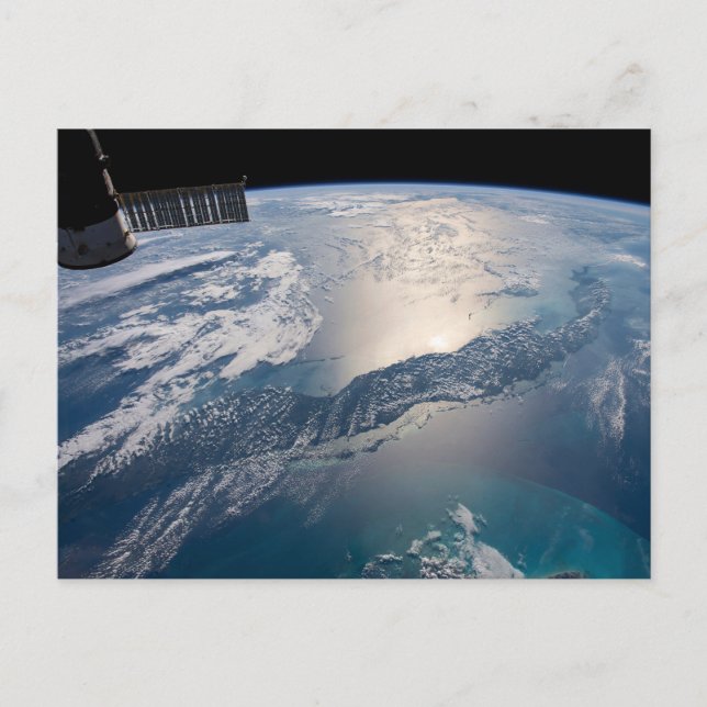 Postal La Estación Espacial Internacional sobre el Atlánt (Anverso)