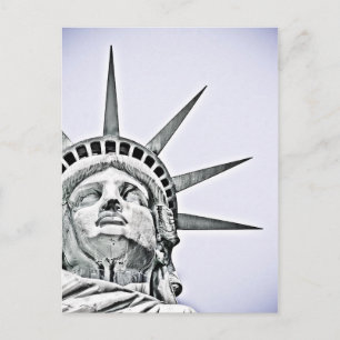 Postal La estatua de la libertad