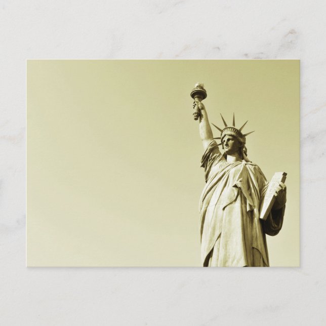 Postal La estatua de la libertad (Anverso)