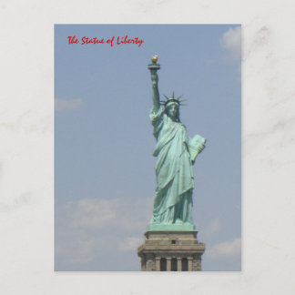 Postal La estatua de la libertad