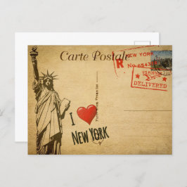 Postal ❤️ la estatua de la Libertad de Nueva York