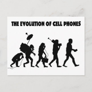 Postal La evolución de los teléfonos celulares