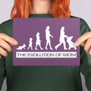 Postal La evolución de mamá