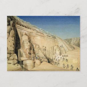 Postal La Excavación del Gran Templo de Ramsés II,