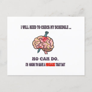 Postal ¡La Excusa de la Migraña! ¡Evitando la interacción