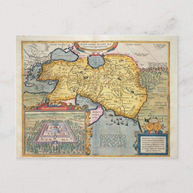 Postal La expedición de Alejandro Magno (Anverso)