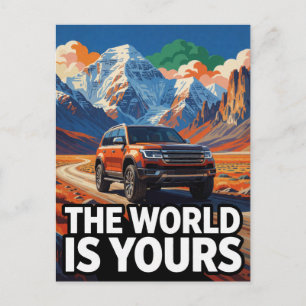Postal La Expedición del Mundo Es Tuyo SUV Aventura Fans