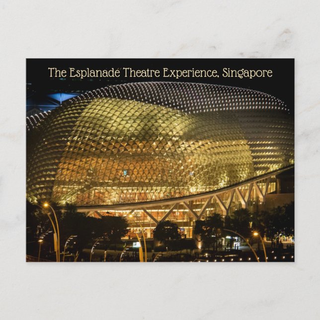 Postal La experiencia del teatro Esplanade, Singapur (Anverso)