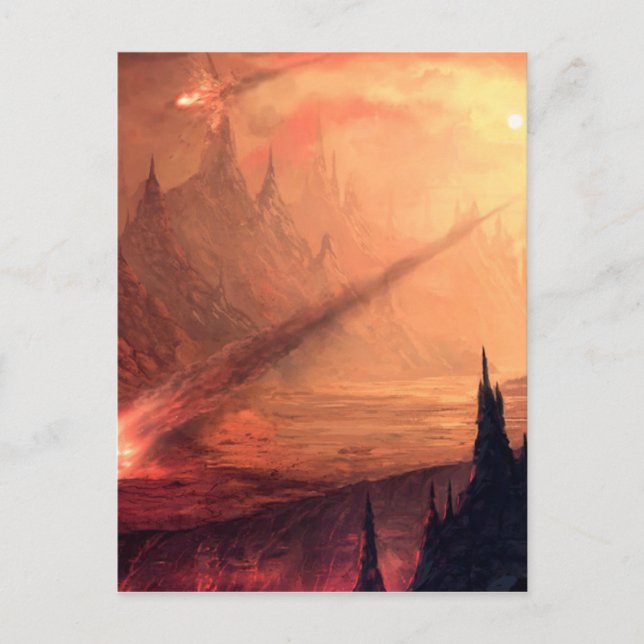 Postal La extinción (Anverso)