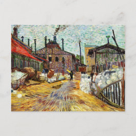 Postal La fábrica (1887) de Vincent Van Gogh