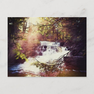 Postal La fábrica cae en la pintura de Poconos