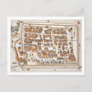 Postal La fábrica china en la calle Teng-chan en