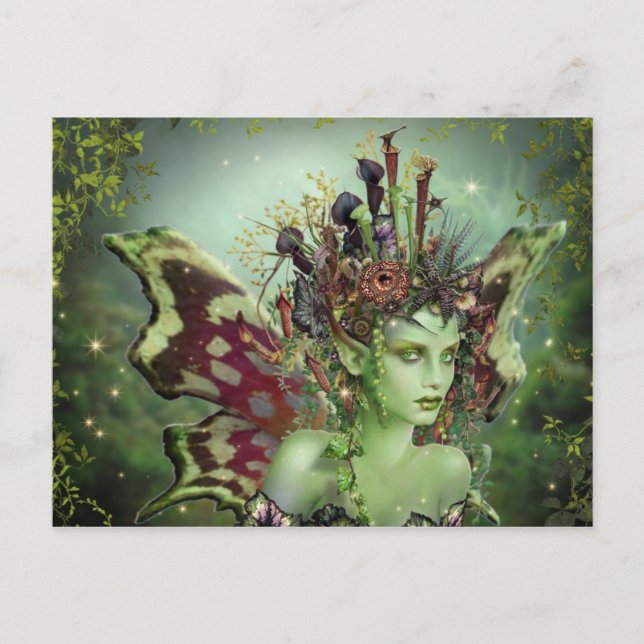 Postal La Faerie verde (Anverso)
