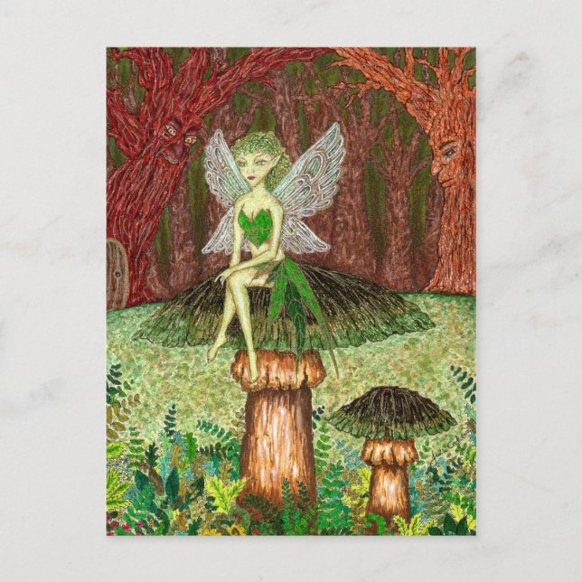 Postal La Faery Verde (Anverso)