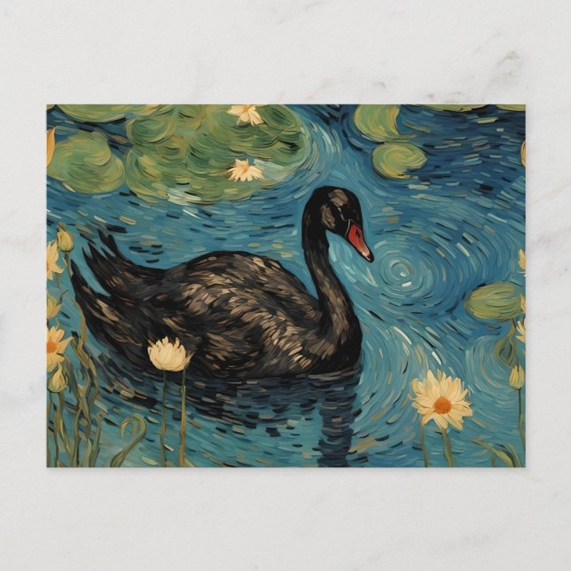 Postal La falsa Van Gogh del cisne negro (Anverso)
