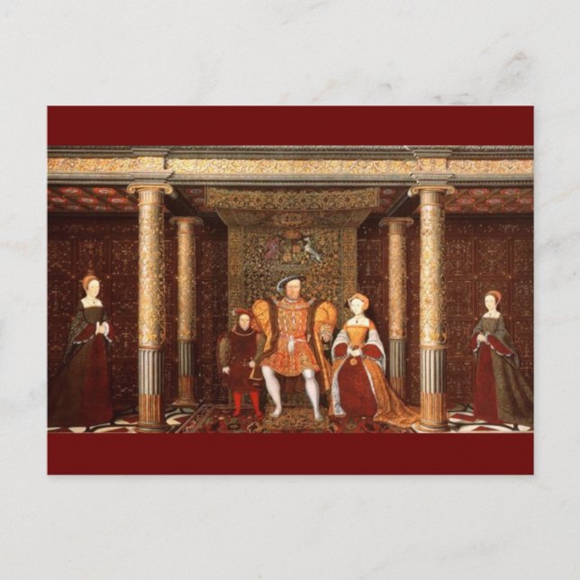 Postal La familia de Enrique VIII (Anverso)