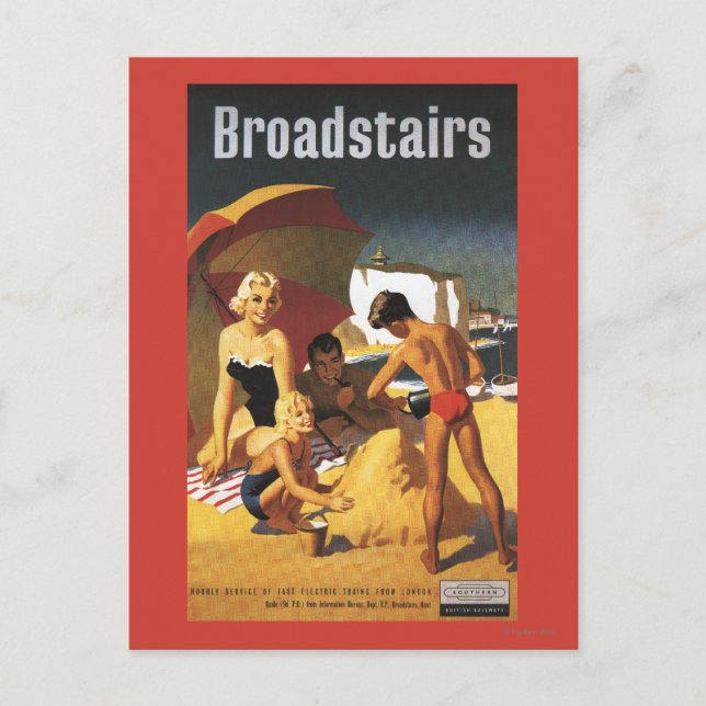 Postal La familia de los ferrocarriles británicos del sur (Anverso)