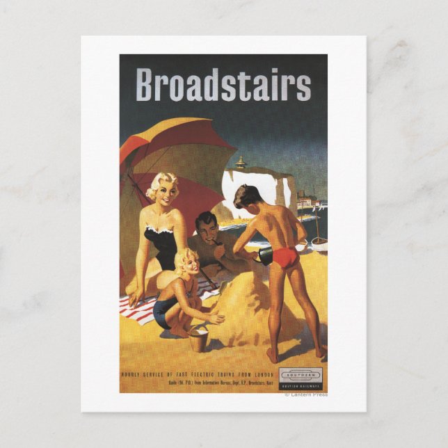 Postal La familia de los ferrocarriles británicos del sur (Anverso)