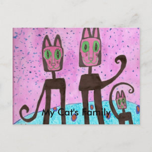 Postal La familia de mi gato hecha por Simo