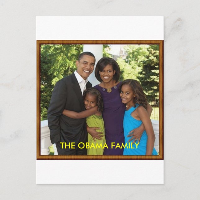 POSTAL LA FAMILIA DE OBAMA (Anverso)