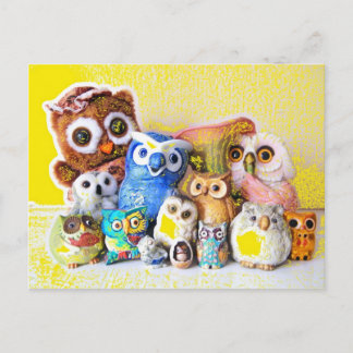 Postal La Familia del Búho