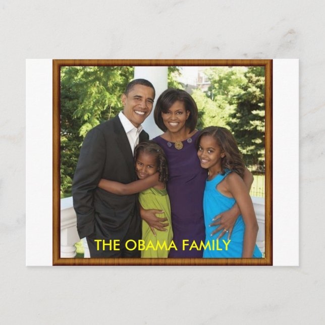 POSTAL LA FAMILIA OBAMA (Anverso)