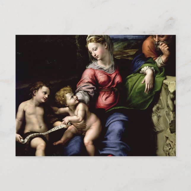 Postal La familia sagrada del roble, c.1518 (Anverso)