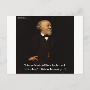 Postal La famosa cita de la maternidad de Robert Browning