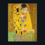 Postal La famosa pintura de Gustav Klimt en The Kiss.<br><div class="desc">La famosa pintura de Gustav Klimt en The Kiss. Postal. Famoso cuadro de Gustav Klimt.</div>