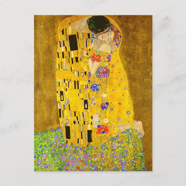 Postal La famosa pintura de Gustav Klimt en The Kiss. (Anverso)