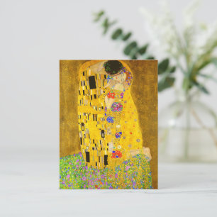 Postal La famosa pintura de Gustav Klimt en The Kiss.