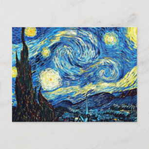 Postal La famosa pintura de Van Gogh, Noche estrellada