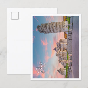 Postal La famosa torre inclinada en Pisa Italia