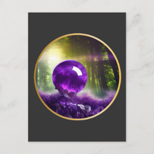 Postal La Fantasía del Orbe de Amatista Arte Digital  