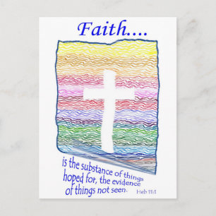 Postal La fe es la sustancia de las cosas que se espera..
