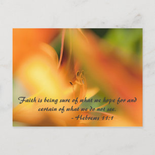 Postal La fe está segura de lo que esperamos de...