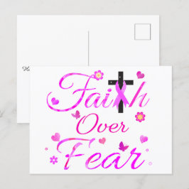 Postal La fe sobre el miedo
