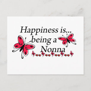 Postal La Felicidad Es Ser Una Mariposa NONNA