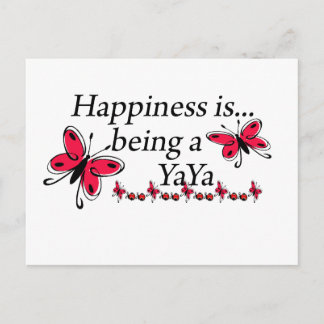 Postal La Felicidad es ser una mariposa YaYa