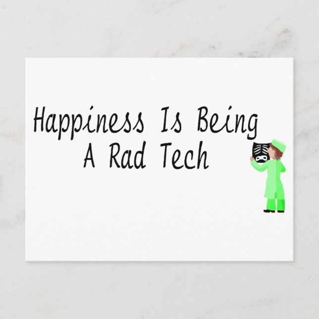 Postal La Felicidad Es Ser Una Tecnología Rad (Anverso)