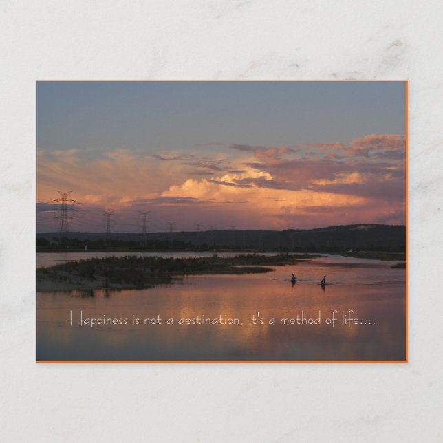Postal La felicidad no es un destino, él es… (Anverso)