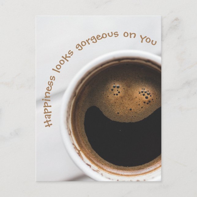 Postal La felicidad te parece preciosa (Anverso)