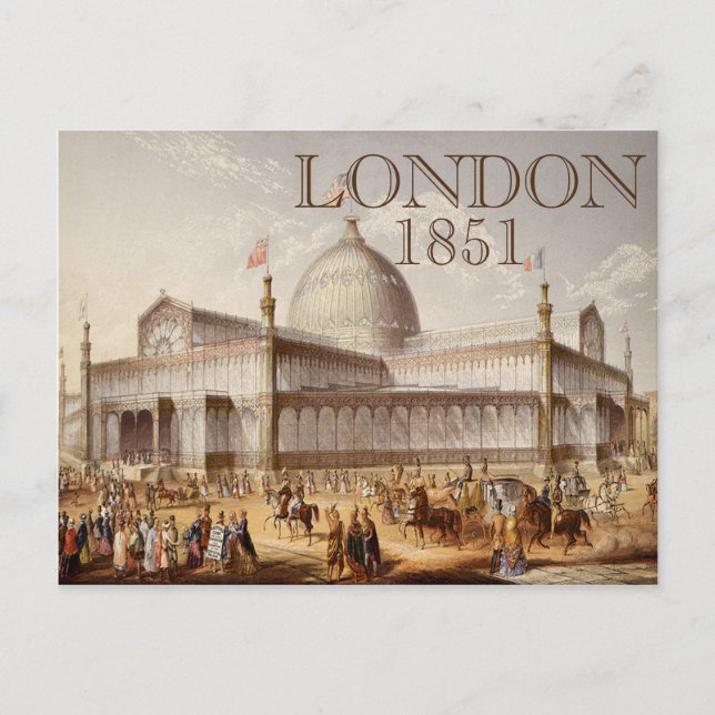 Postal La Feria Mundial de Crystal Palace de Londres (Anverso)